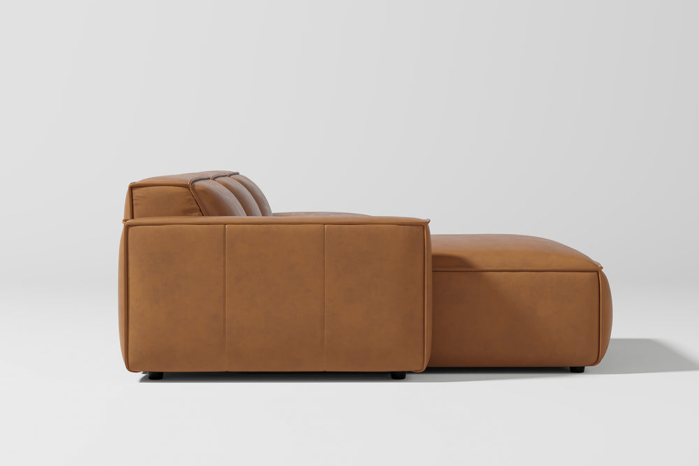 Valencia Nathan Chaise Lounge Lounge Trio, Caramel Brown Color