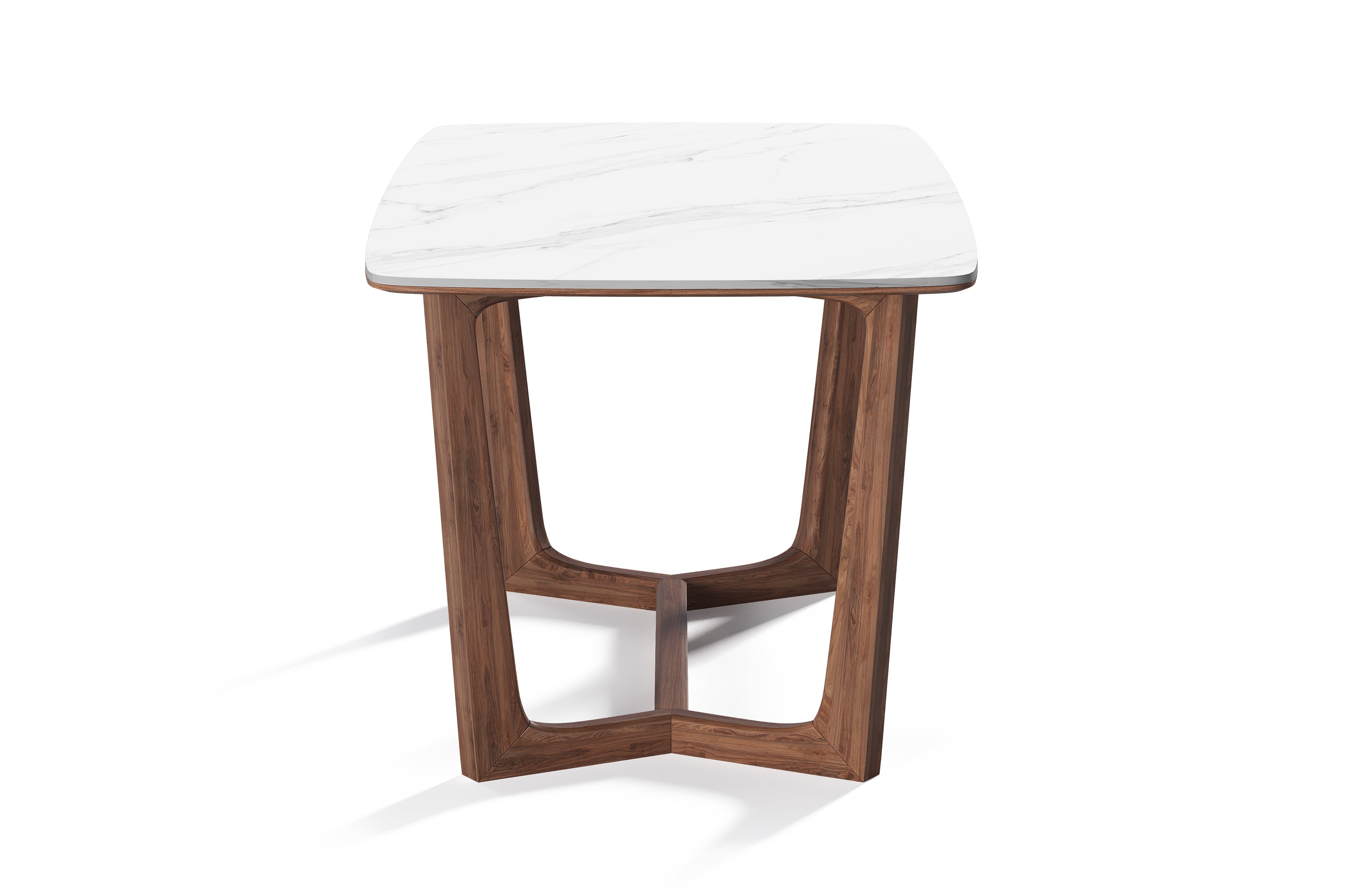 Valencia Luca Natural Marble 95" Dining Table, White