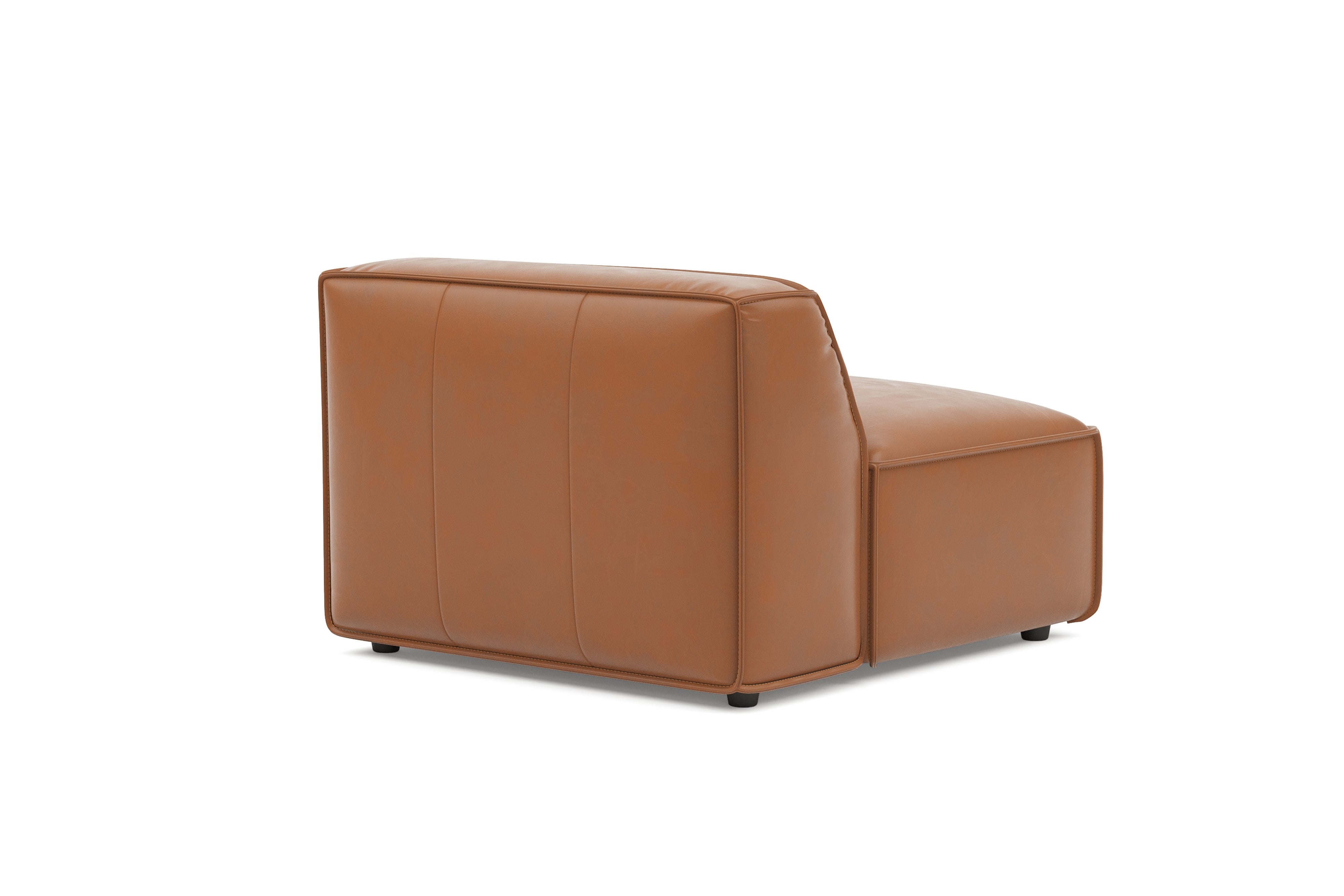 Valencia Nathan Full Aniline Leather Armless Piece, Caramel Brown