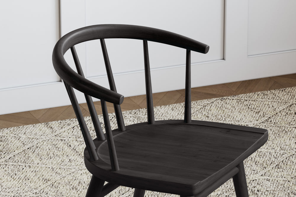 Valencia Lauryn Wood Dining Chair, Black