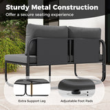 4 Pieces Patio Furniture Set with Cushions and Coffee Table