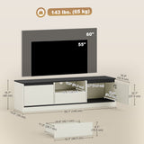 Palmer TV Stand for 55-60 Inch TVs - White