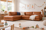 Serena Leather Sectional Sofa - Distressed