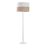 Linobianco Natural Woven Floor Lamp for Living Room, Bedroom & Reading Nook – Scandinavian Minimalist Lighting