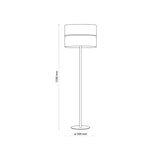 Linobianco Natural Woven Floor Lamp for Living Room, Bedroom & Reading Nook – Scandinavian Minimalist Lighting