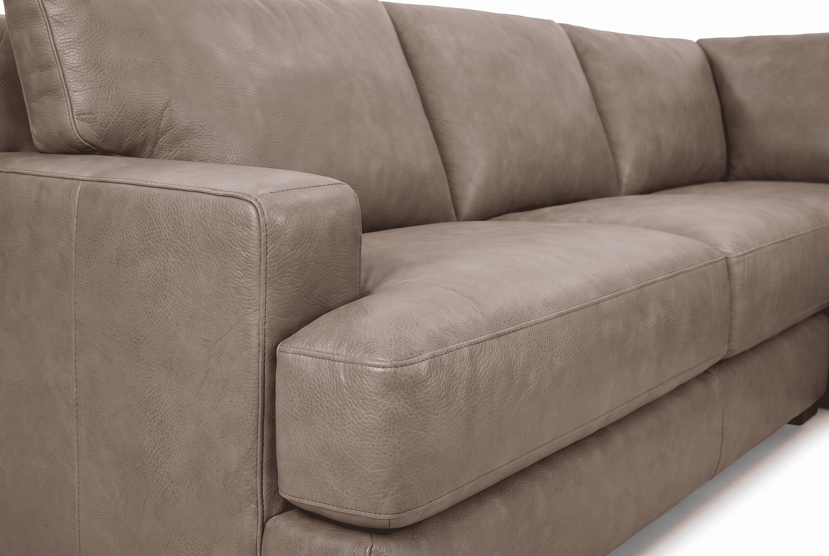 Aurelio Leather Corner Sectional Sofa