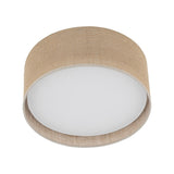 JUTE Natural Woven Flush Mount Ceiling Light Fixture for Kitchen, Hallway & Living Room – Scandinavian Minimalist Lighting