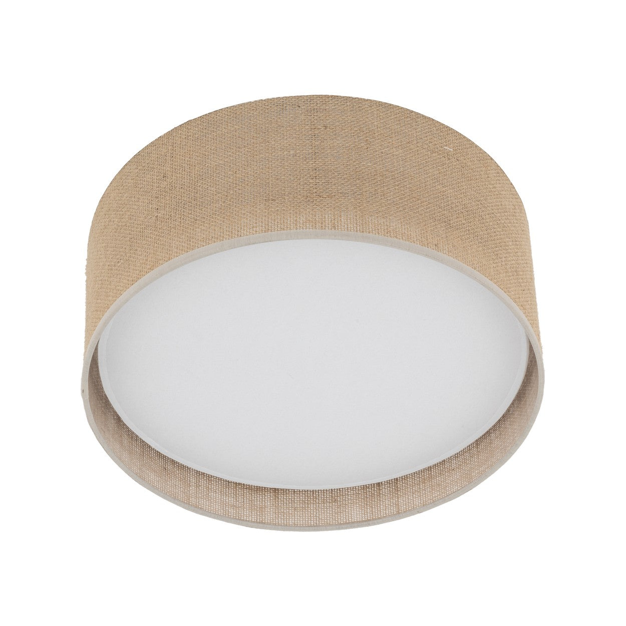 JUTE Natural Woven Flush Mount Ceiling Light Fixture for Kitchen, Hallway & Living Room – Scandinavian Minimalist Lighting