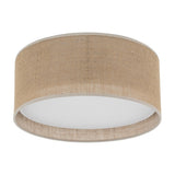 JUTE Natural Woven Flush Mount Ceiling Light Fixture for Kitchen, Hallway & Living Room – Scandinavian Minimalist Lighting