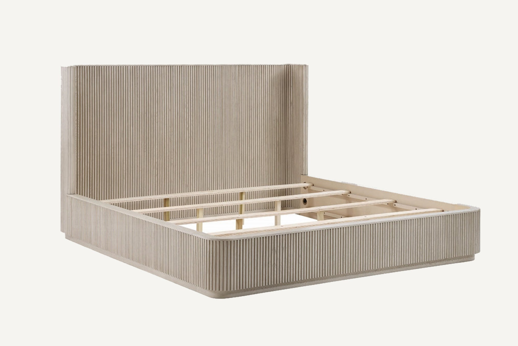 Chianti Luxury Chanel Detail Bed - Light Oak