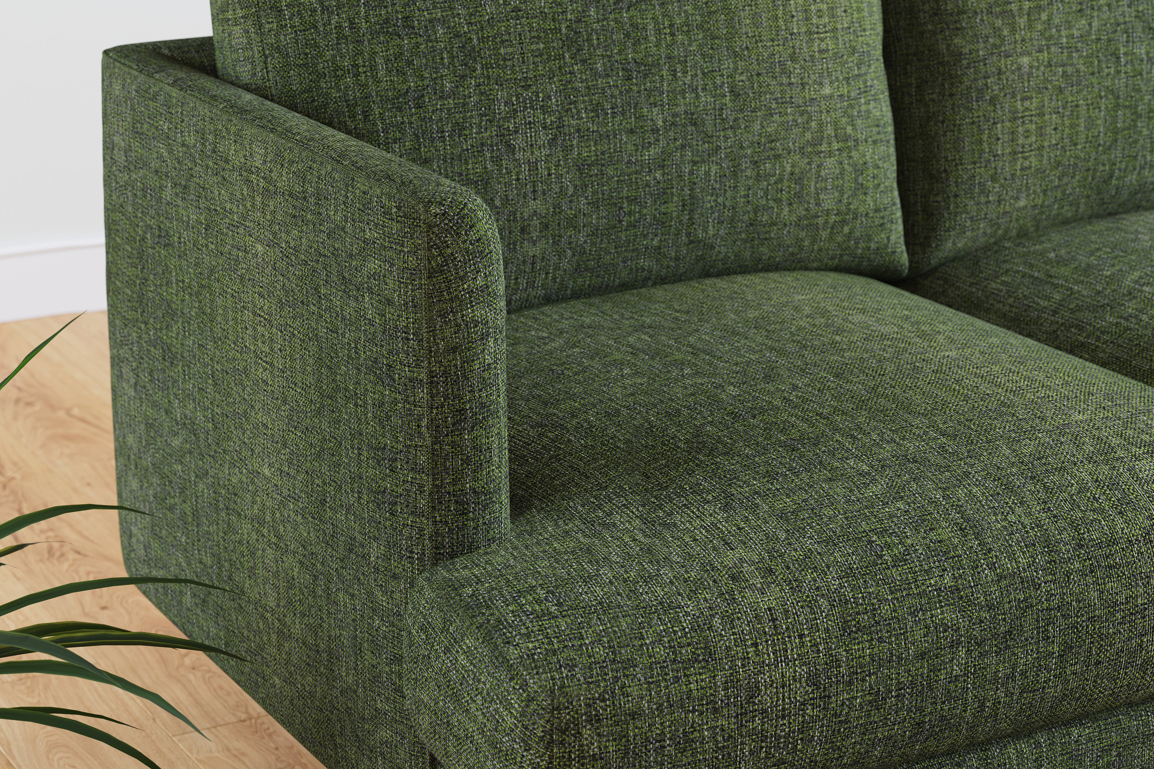 Valencia Bettina Fabric Three Seats Sofa, Forest Green