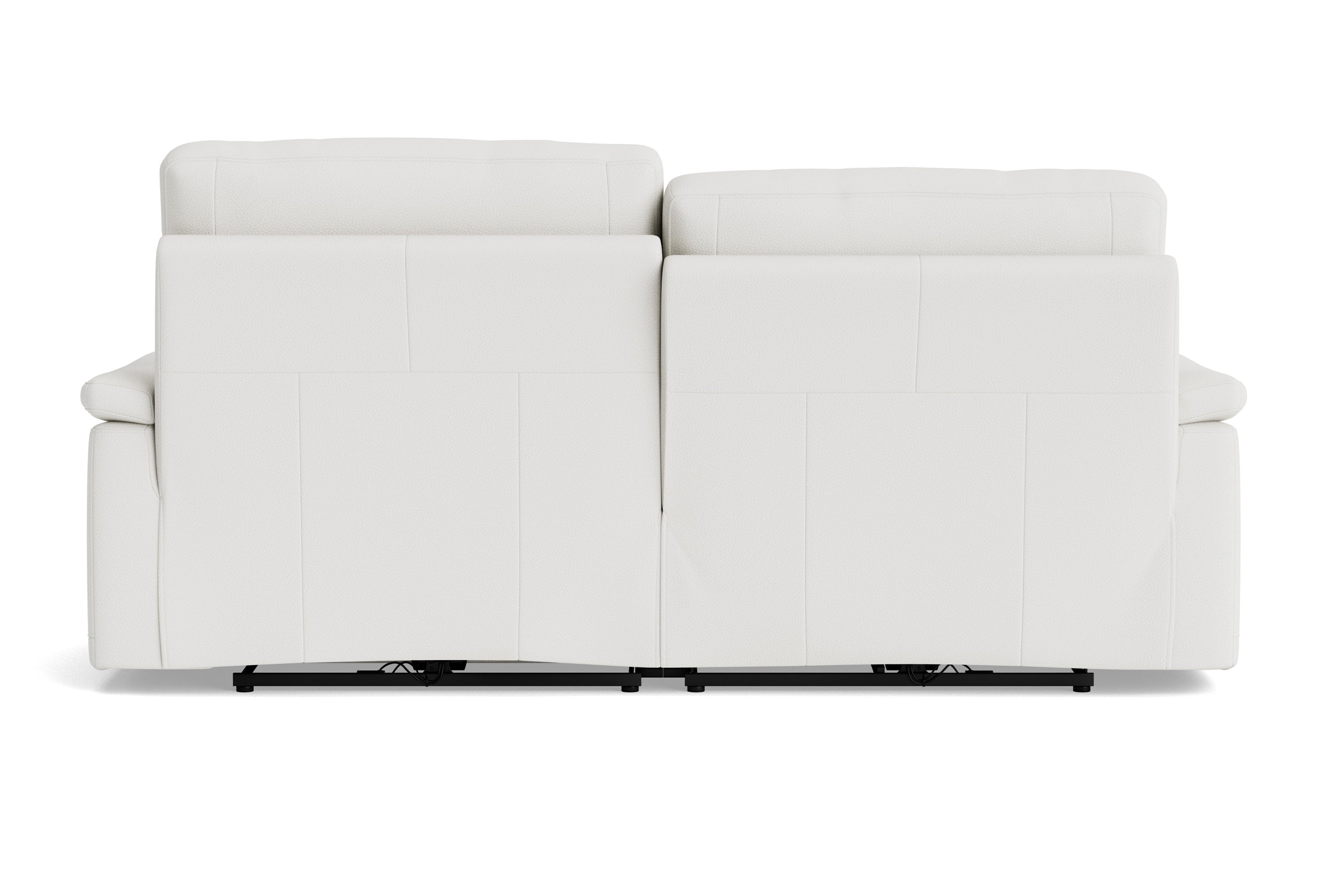 Valencia Vivian Top Grain Leather Wide Seats Sofa, Winter White