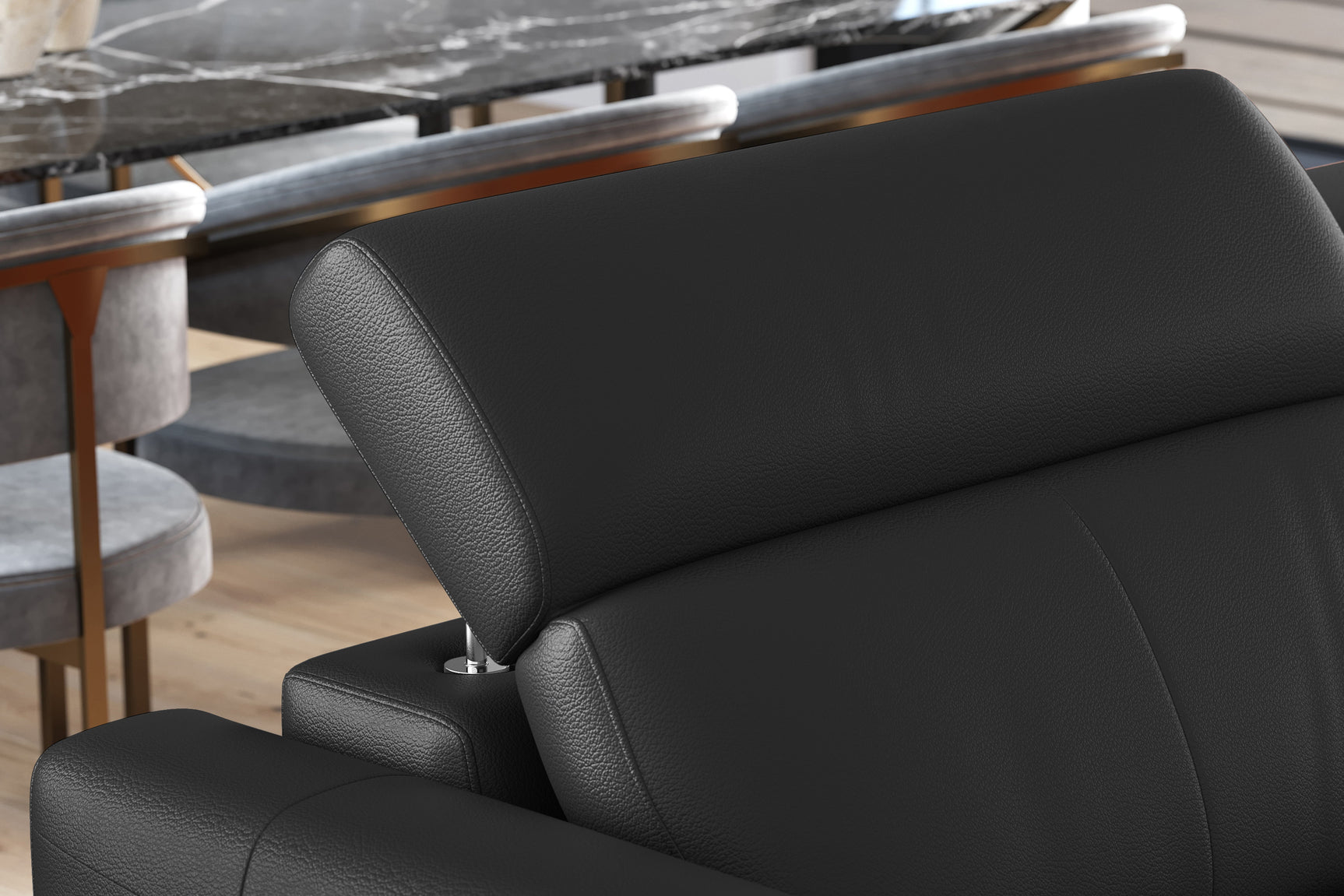 Elodie Leather Accent Chair