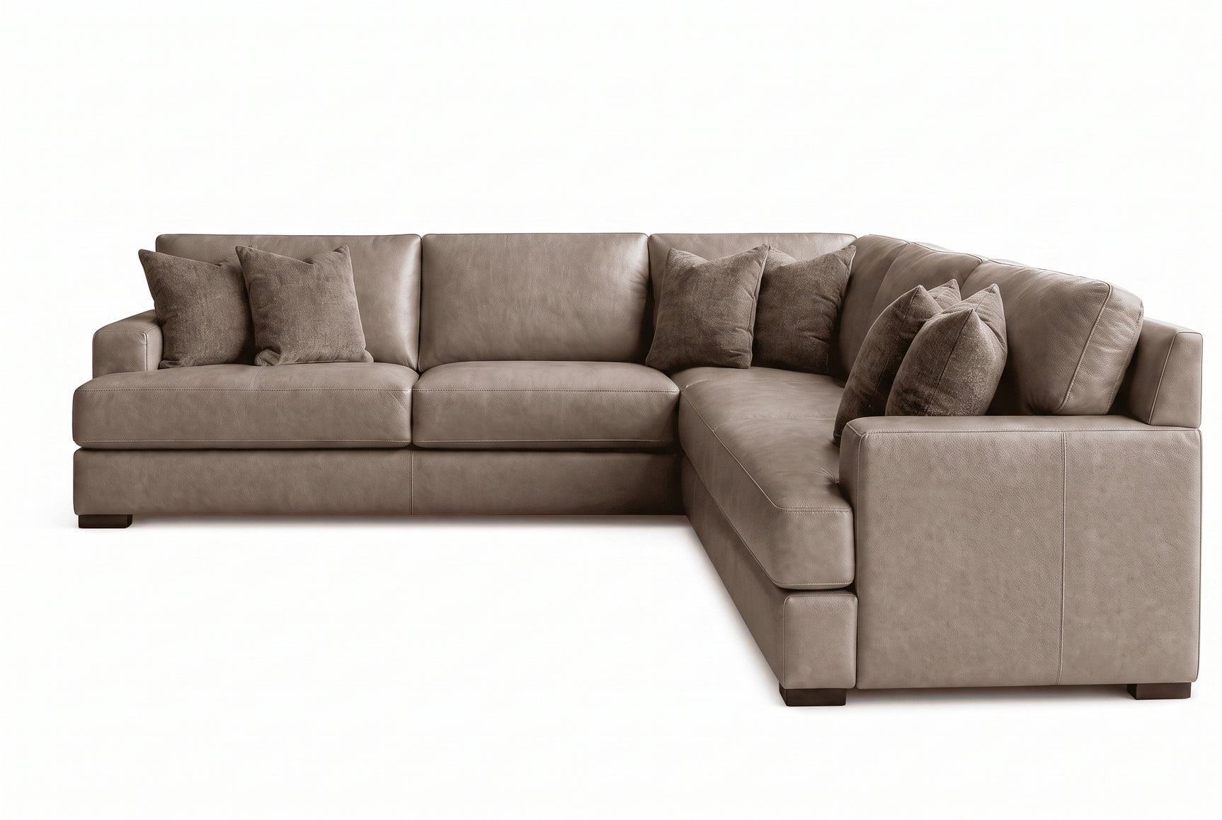 Aurelio Leather Corner Sectional Sofa