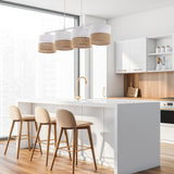 Linobianco Natural Linen Scandinavian Pendant Light for Kitchen & Dining