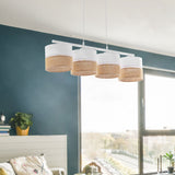 Linobianco Natural Linen Scandinavian Pendant Light for Kitchen & Dining