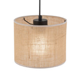 Jute Natural Fiber Scandinavian Pendant Ceiling Light for Kitchen Island, Dining Room & Warm Interior Lighting