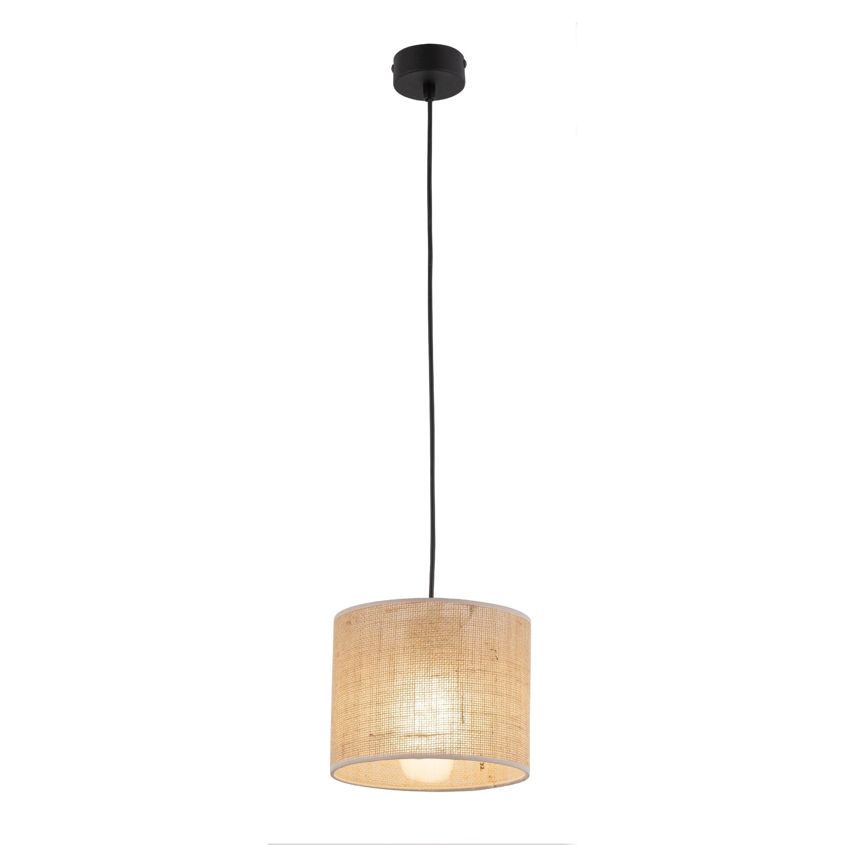 Jute Natural Fiber Scandinavian Pendant Ceiling Light for Kitchen Island, Dining Room & Warm Interior Lighting