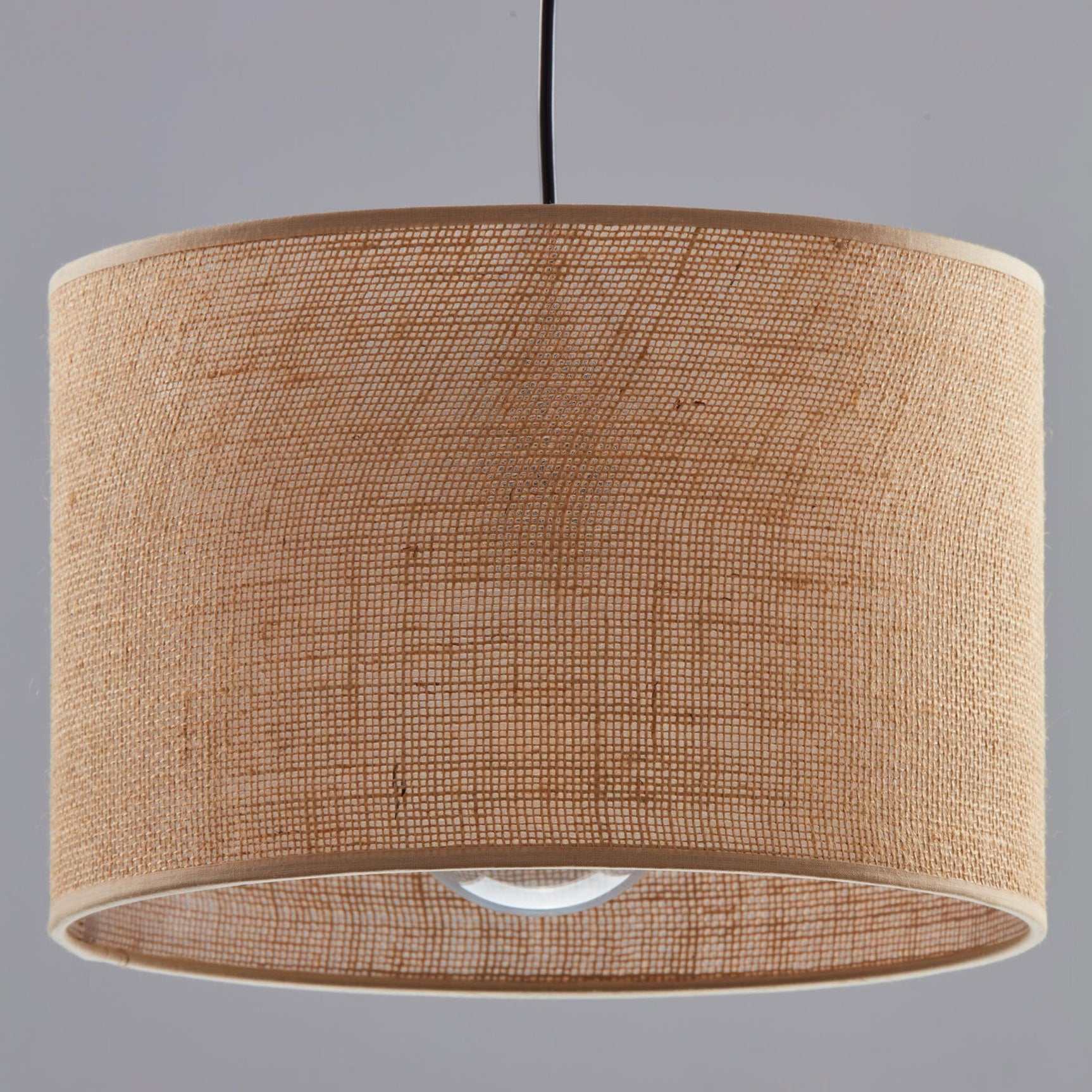 Jute Natural Fiber Scandinavian Pendant Ceiling Light for Kitchen Island, Dining Room & Warm Interior Lighting