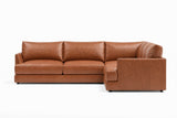 Serena Distressed Leather Corner Sectional Sofa