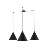 CONO Black Modern Minimalist Suspension Pendant Ceiling Light Fixture for Kitchen Island, Dining Room & Living Room (3-Light)
