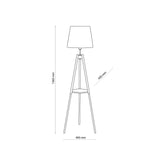 VAIO White Tray Table Floor Lamp