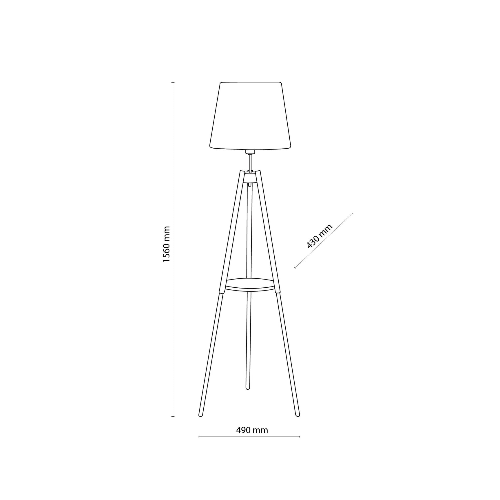 VAIO White Tray Table Floor Lamp