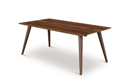 Valencia Alice Mid-Century Modern Dining Table, Walnut Color