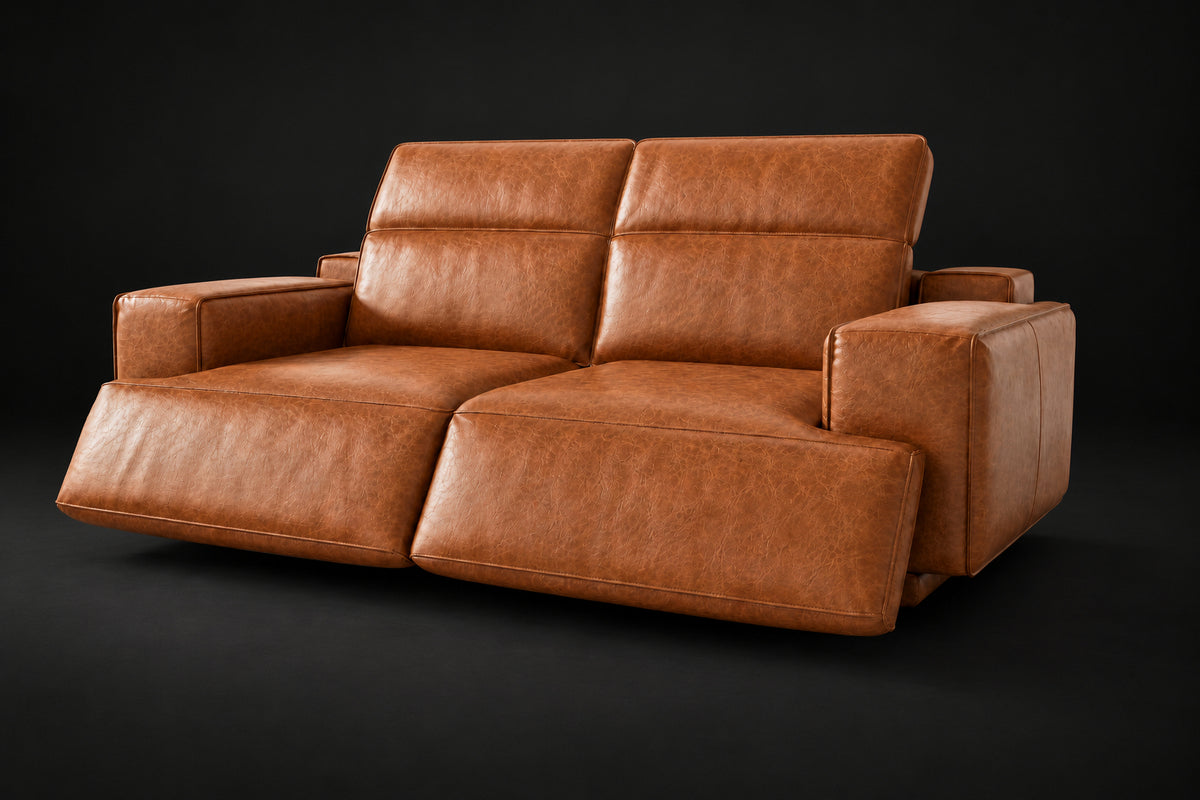 Valentina Distressed Leather Recliner Sofa