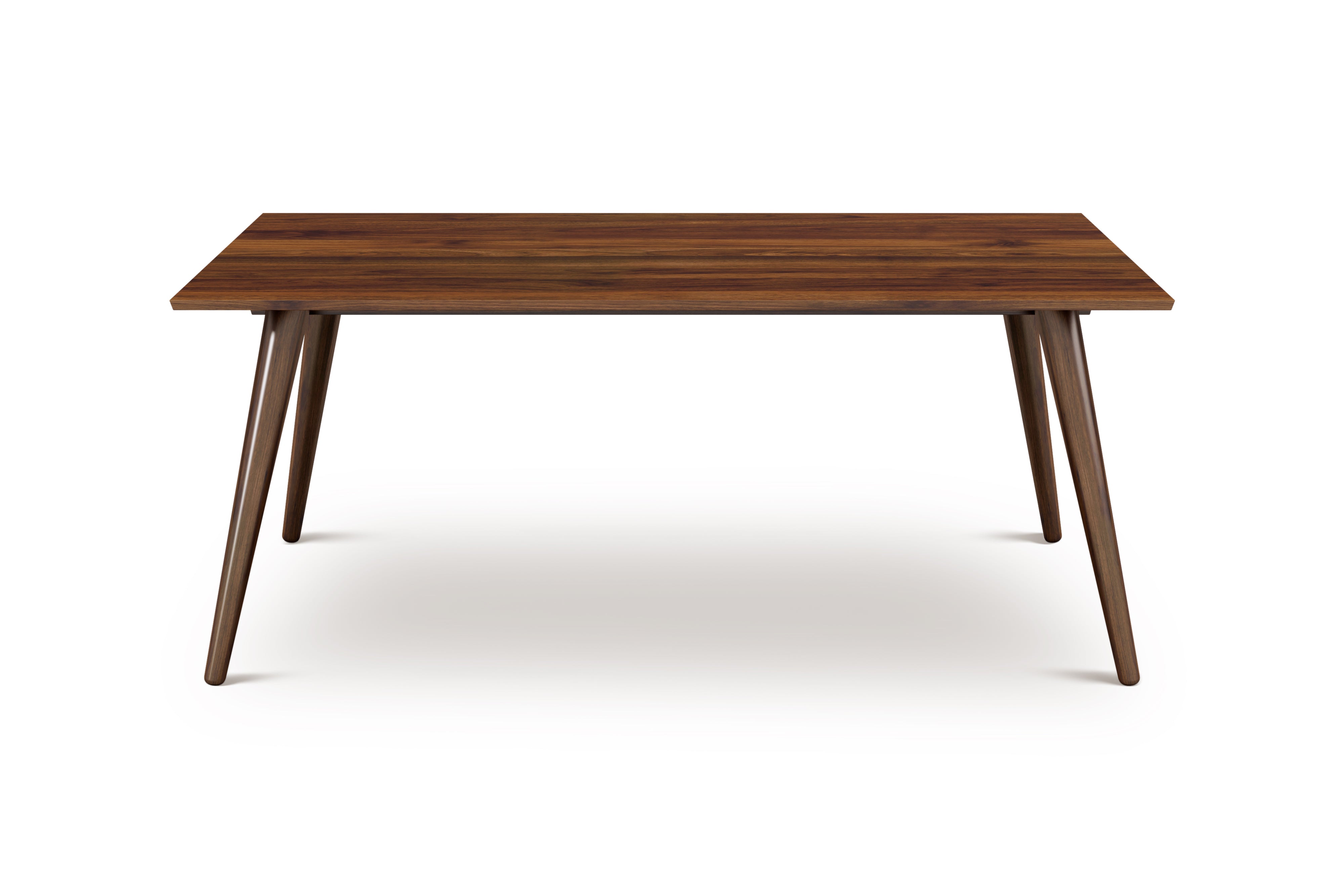 Valencia Alice Mid-Century Modern Dining Table, Walnut Color