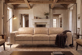 Esther Distressed Italian Aniline Leather Power Dual Recliner Sofa
