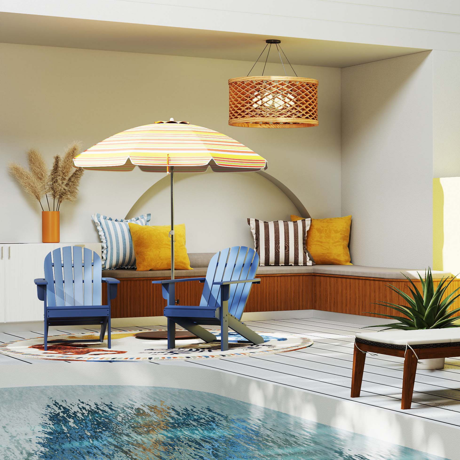 7 Pieces Outdoor Relaxation Bundle - Complete Patio Set