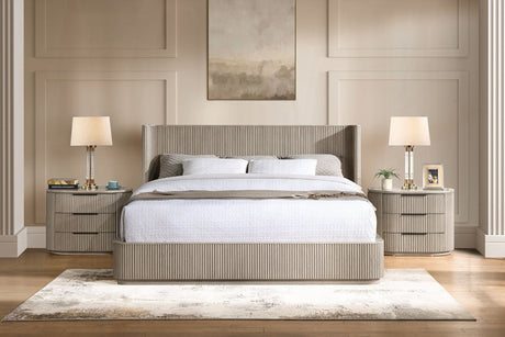 Chianti Luxury Chanel Detail Bed - Light Oak