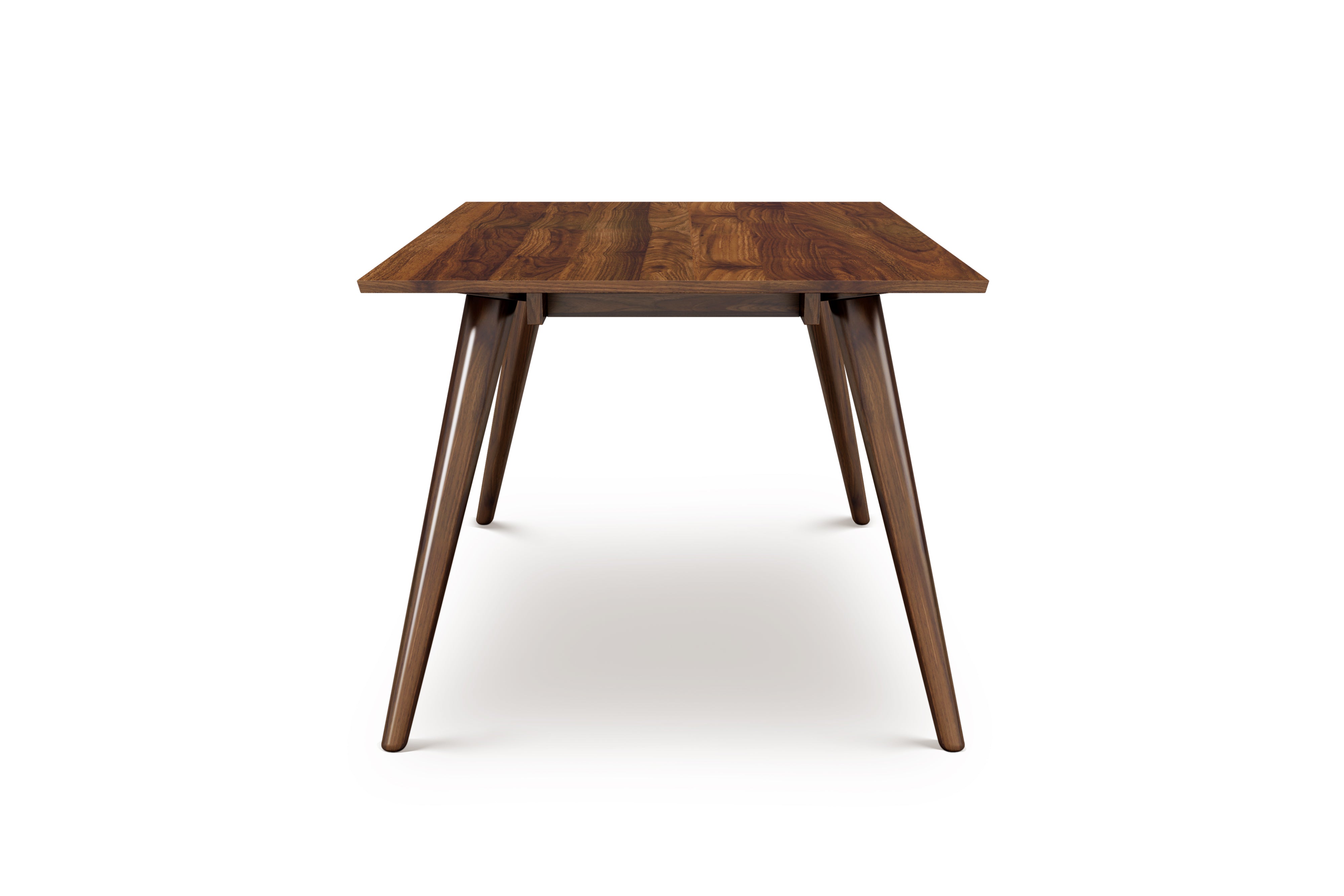 Valencia Alice Mid-Century Modern Dining Table, Walnut Color