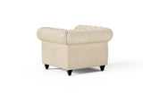 Parma Leather Chesterfield Accent Chair