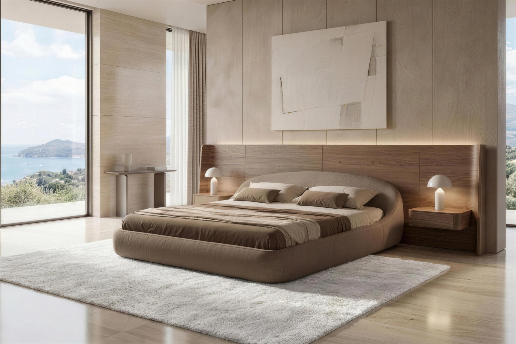 Abracci Fabric Upholstered Bed Frame