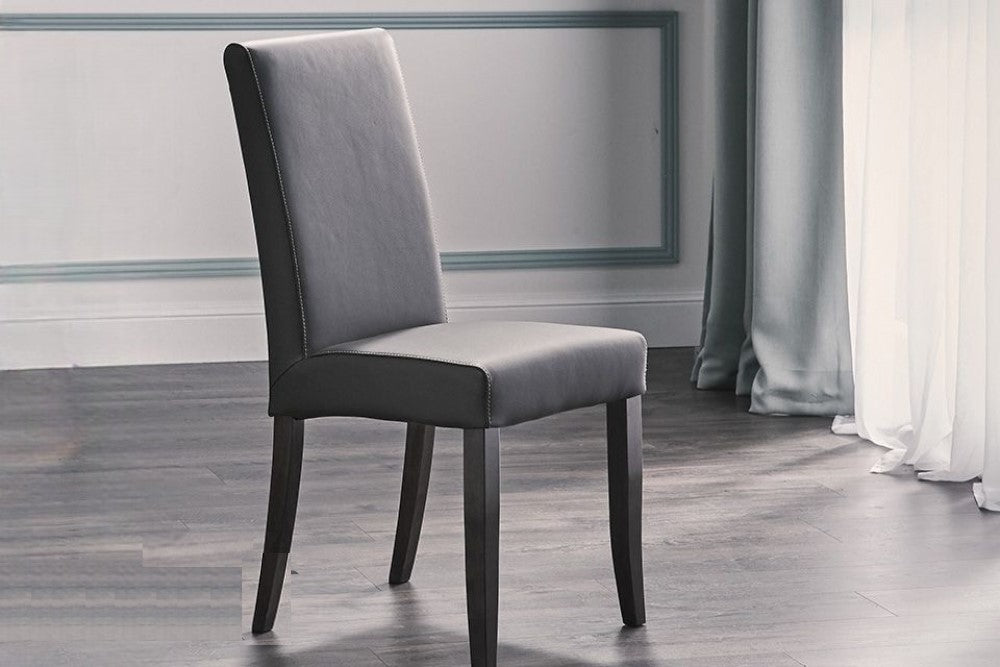 Valencia Adalynn Leather Dining Chair, Graphite