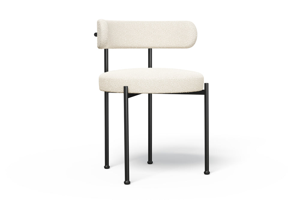 Valencia Adriano Boucle Fabric Dining Chair, Beige