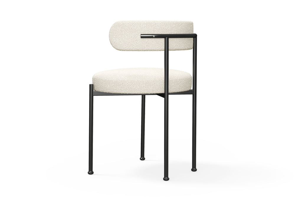 Valencia Adriano Boucle Fabric Dining Chair, Beige