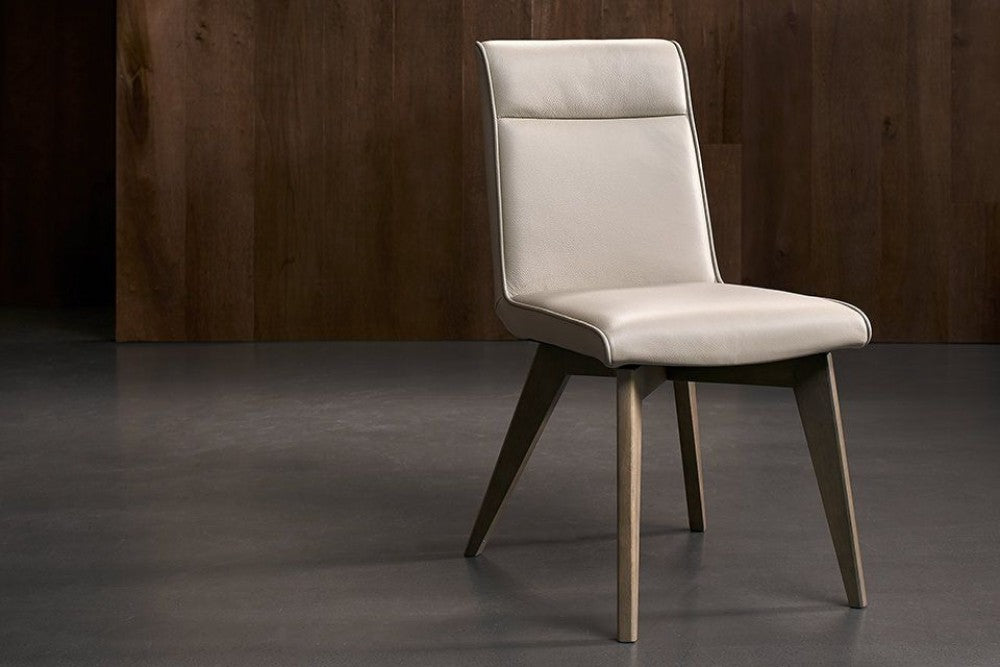 Valencia Aileen Leather Dining Chair, Beige