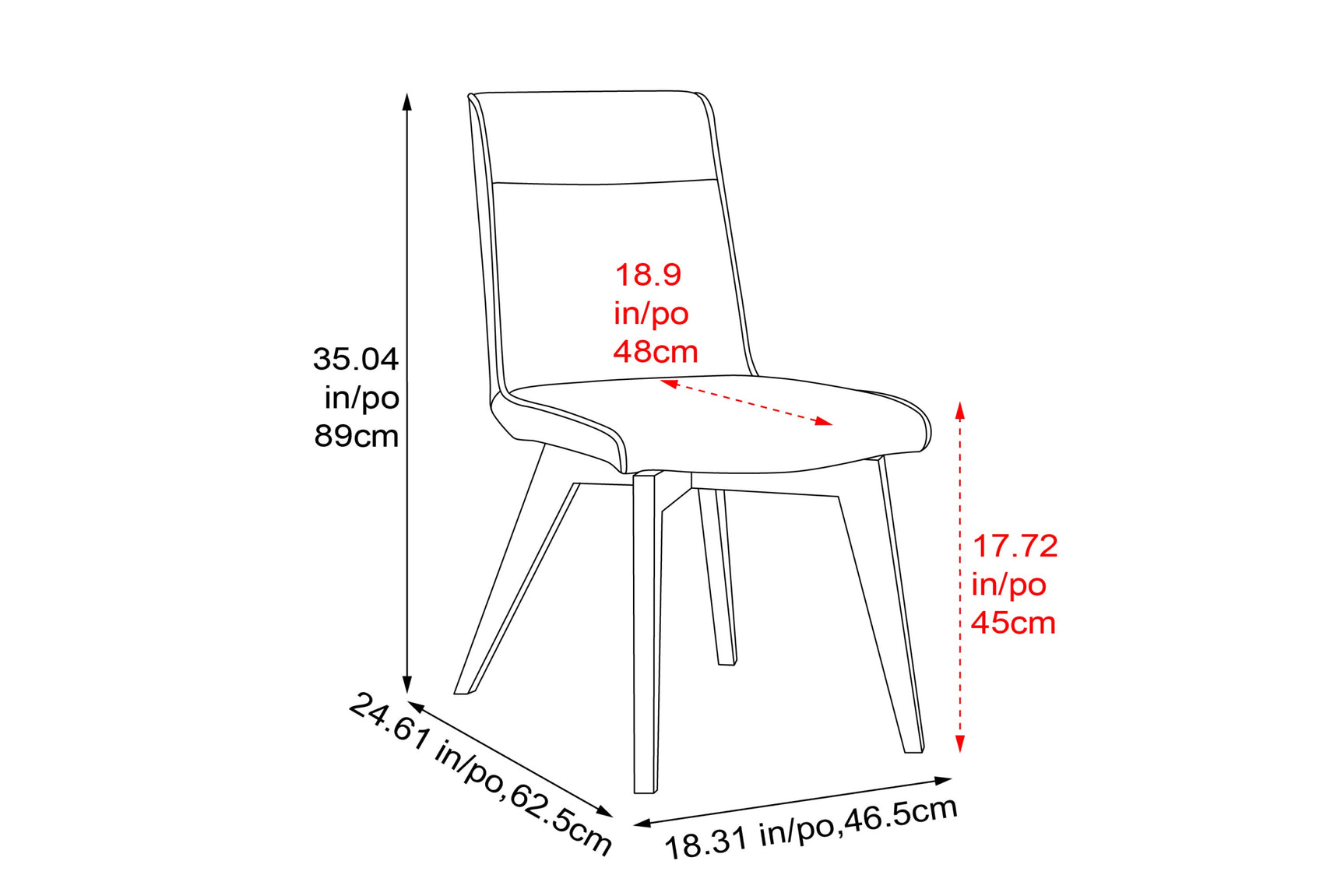 Aileen Leather Dining Chair (Set of 2)
