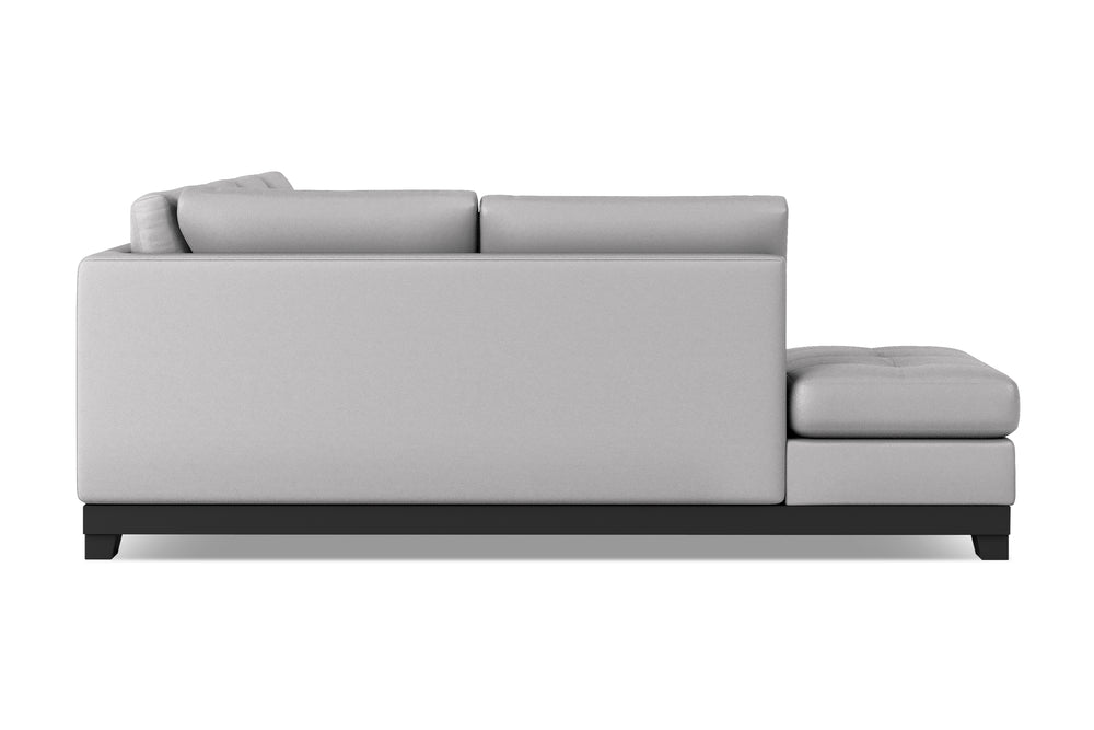 Valencia Aine Top Grain Leather Four Seats with Left Chaise Sofa, Light Grey