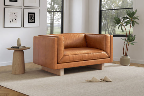 Alaina Leather Accent Chair