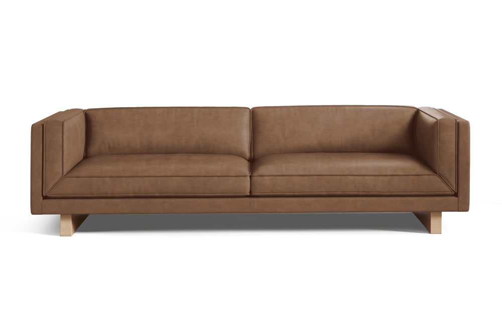 Valencia Alaina Top Grain Leather Wide Seat Sofa, Brown