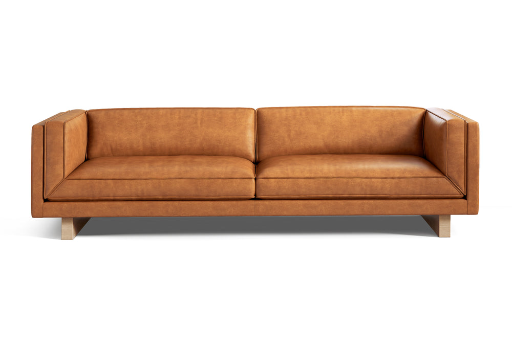 Valencia Alaina Top Grain Leather Wide Seat Sofa, Cognac