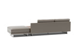 Alessandro Leather Armless Loveseat & Ottoman