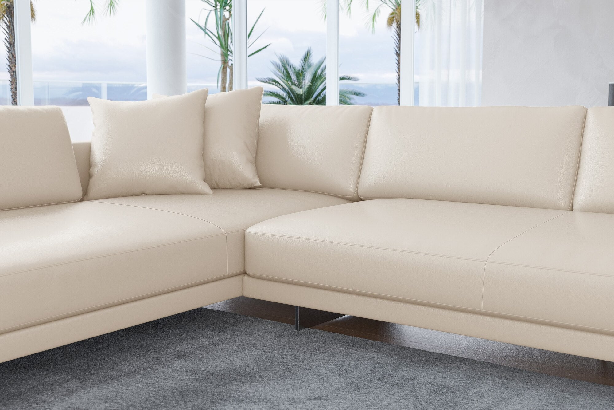 Alessandro Leather Modular Sectional Sofa