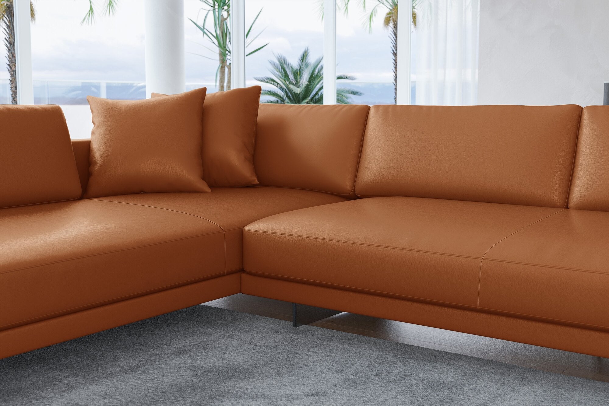 Alessandro Leather Modular Sectional Sofa