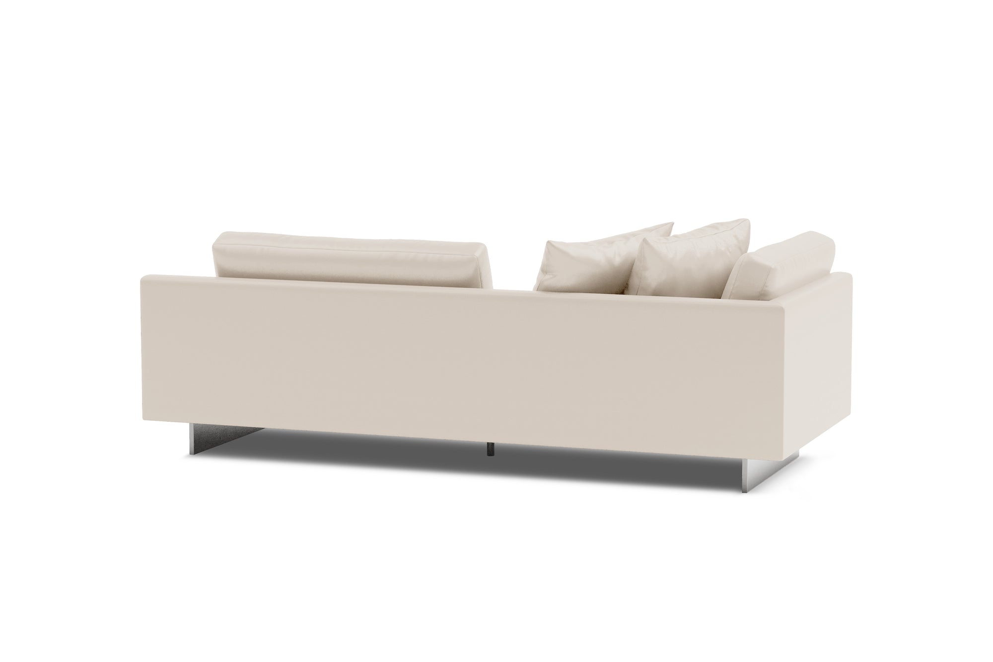 Valencia Alessandro Top Grain Leather Modular Sectional Loveseat Right Arm Sofa, Beige