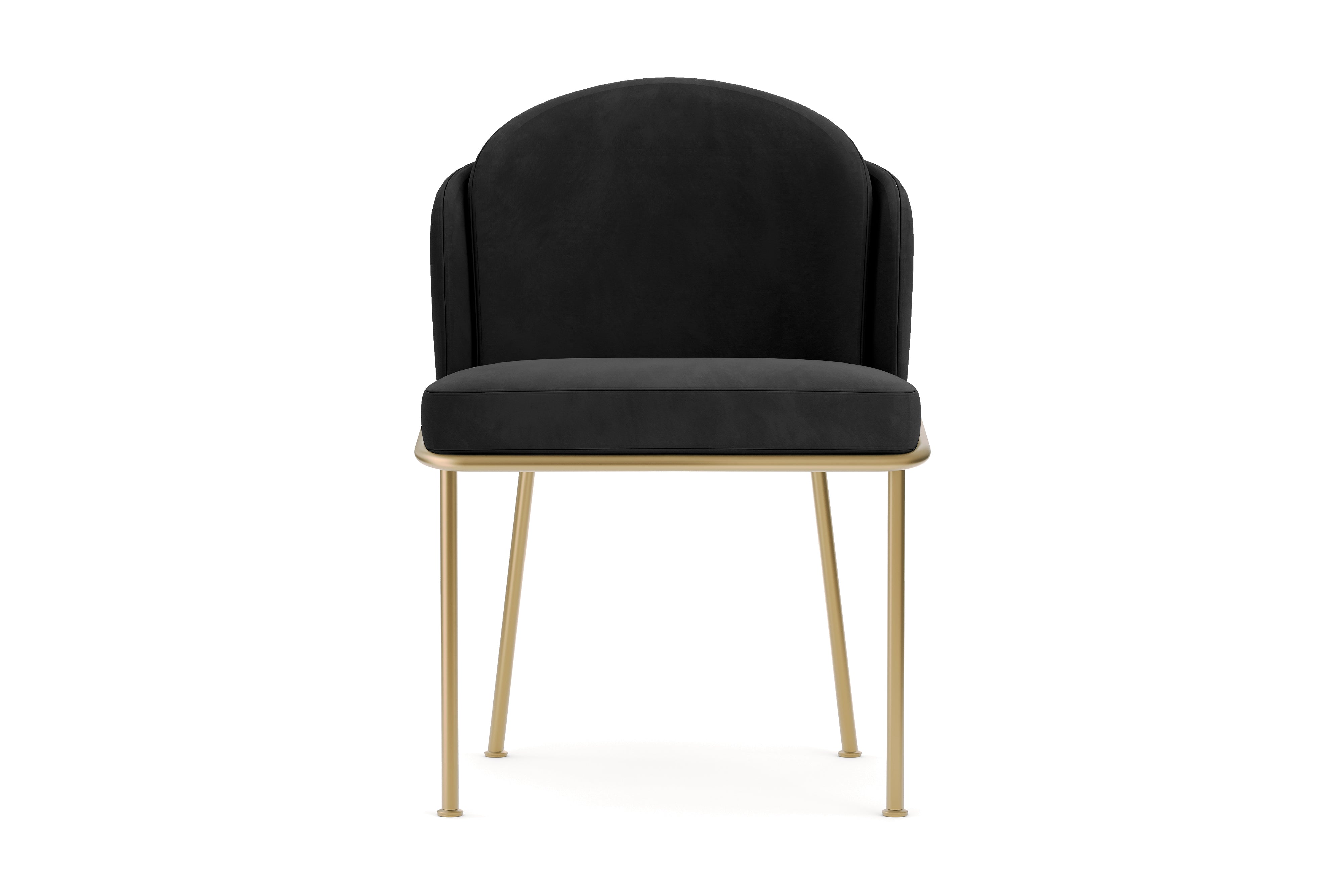 Valencia Alexander Velvet Fabric Dining Chair, Black